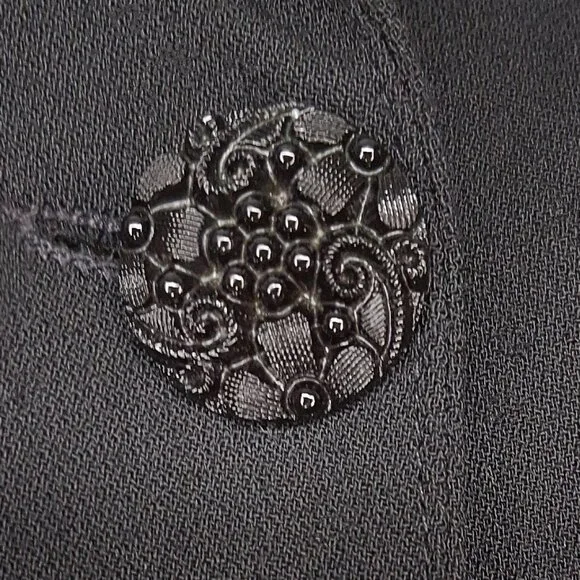 Trelise Cooper Wool Embroidered Tapestry Coat Black Floral Longline NZ 4 US M - Picture 7 of 14